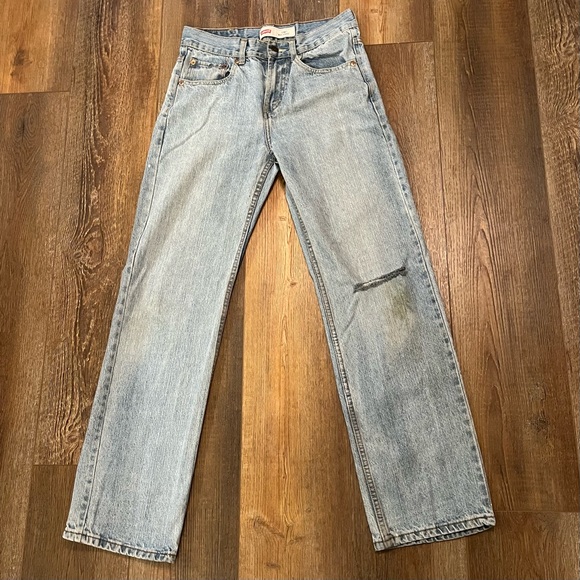 LEVI'S 550 Relaxed Fit Womens 27x29 Slim 18 Straight Leg Jeans‎ Blue Light Wash - Picture 1 of 16